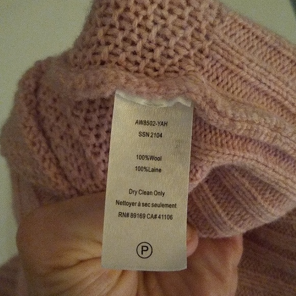 ATM baby pink thick ribbed cropped sweater size small- - Picture 9 of 9